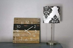 Black & White Reclaimed Wood Wall Clock