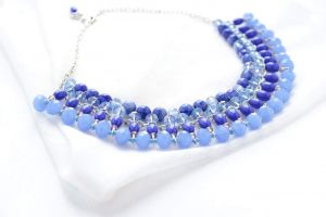 Blue beads necklace "Fashion"