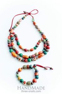 Bracelet and necklace set "Colorful jam" 