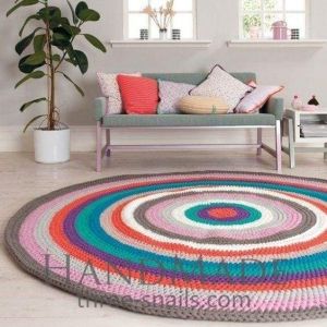 Braided living room area rug