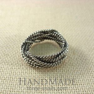 Braided ring "Several wires"