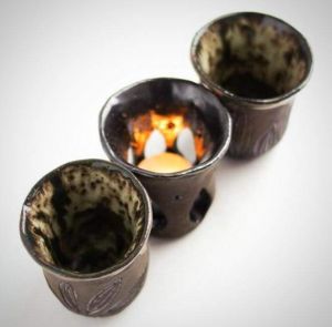 Candleholder ceramic set "Secret"