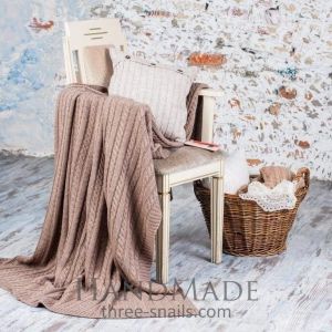 Cappuccino soft knit blanket