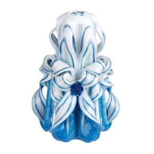 Carved candle "Blue Light"