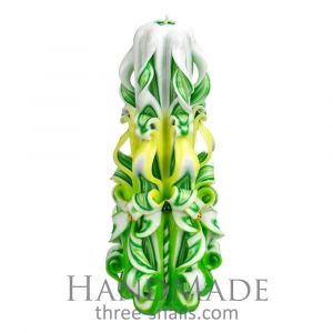 Carved candle "Lime time"