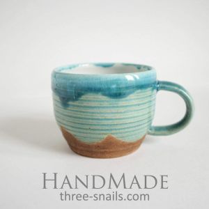Ceramic coffee cup "Blue heavens" 