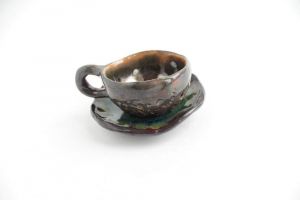 Ceramic coffee cup "Ocean bottom"