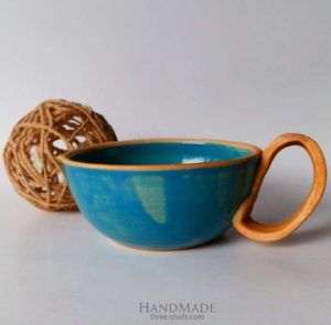 Ceramic coffee cups "Blue sky"