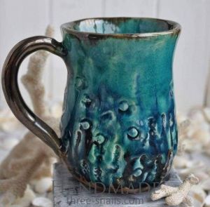 Ceramic cups "Sea bottom" 