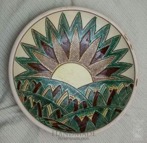 Ceramic decorative plate "Carpathian sun"