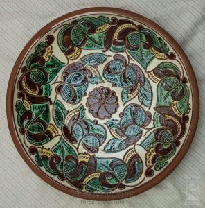 Ceramic decorative plate "Fern flower"