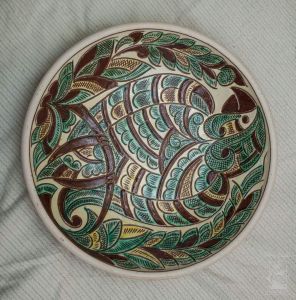 Ceramic decorative plate "Parrot"