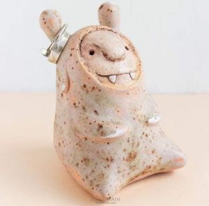 Ceramic figurine "Beige troll"