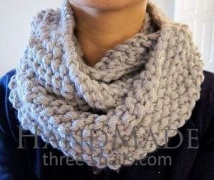 Chunky knit infinity scarf