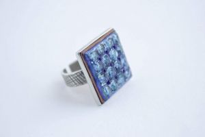 Cool designer rings "Blue"
