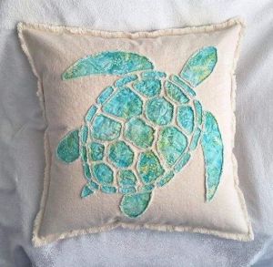 Cotton pillowcase with a turtle