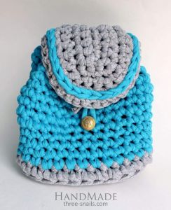 Crochet backpack "Blue Dream"