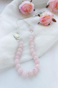 Crystal powder beads necklace "Soap bubbles"