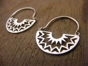 Cute gypsy silver earrings