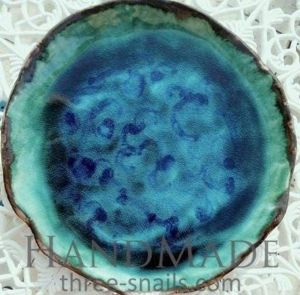 Deep blue glazed bowl "Blue lake"
