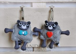 Designer key chain "Raccoon"