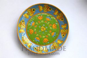 Designer's ceramic plate "Goldfish"