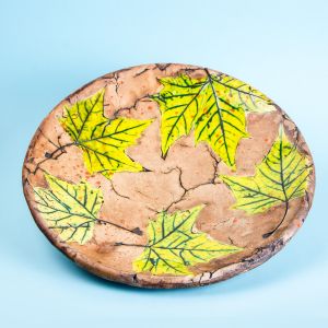 Ceramic plant pattern plate