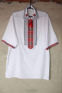 Embroided shirts "Red patterns"