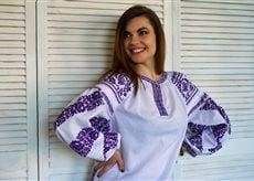 Embroidered blouse "Lilac"