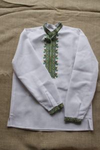 Embroidered shirt "Spring grass"