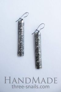 Fashion earrings "Row of roses"