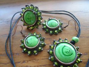 Fashion jewelry set "Green Mint"