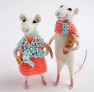 Felt crafts "Cute mice"