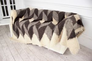 Patterned Wool Throw Blanket Queen Size Warm Bed Sofa Coverlet 