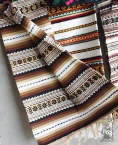 Flat weave rug "Coffee Time"