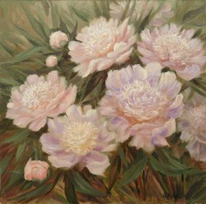 Floral painting "Pink Peonies"