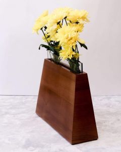 Flower display vase brown