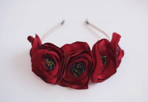 Flower headband "Ruby Flower"