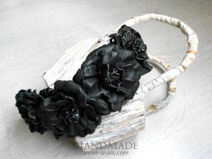 Flower headbands "Black night"