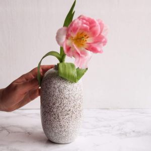 Gray decorative vases
