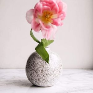 Gray round vases