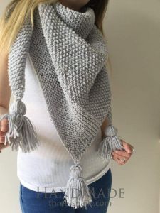Grey triangular scarf