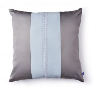 Grey and blue decorative pillow "Vesper Martini"