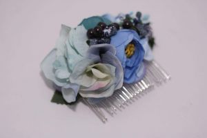 Hair comb accessories "Blue dream"