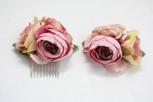 Hair combs and clips set "Spring"