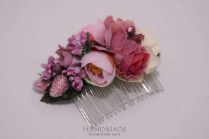 Hair combs "Soft-pink fancy"
