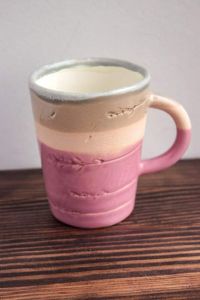 Handcrafted ceramic cup "Wood Dreams"