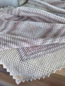 Handmade Crochet Plaid "Sea Side"