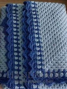Handmade Crochet Plaid "Sea Wave"