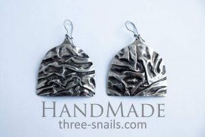 Handmade earrings "Crushed sheet"